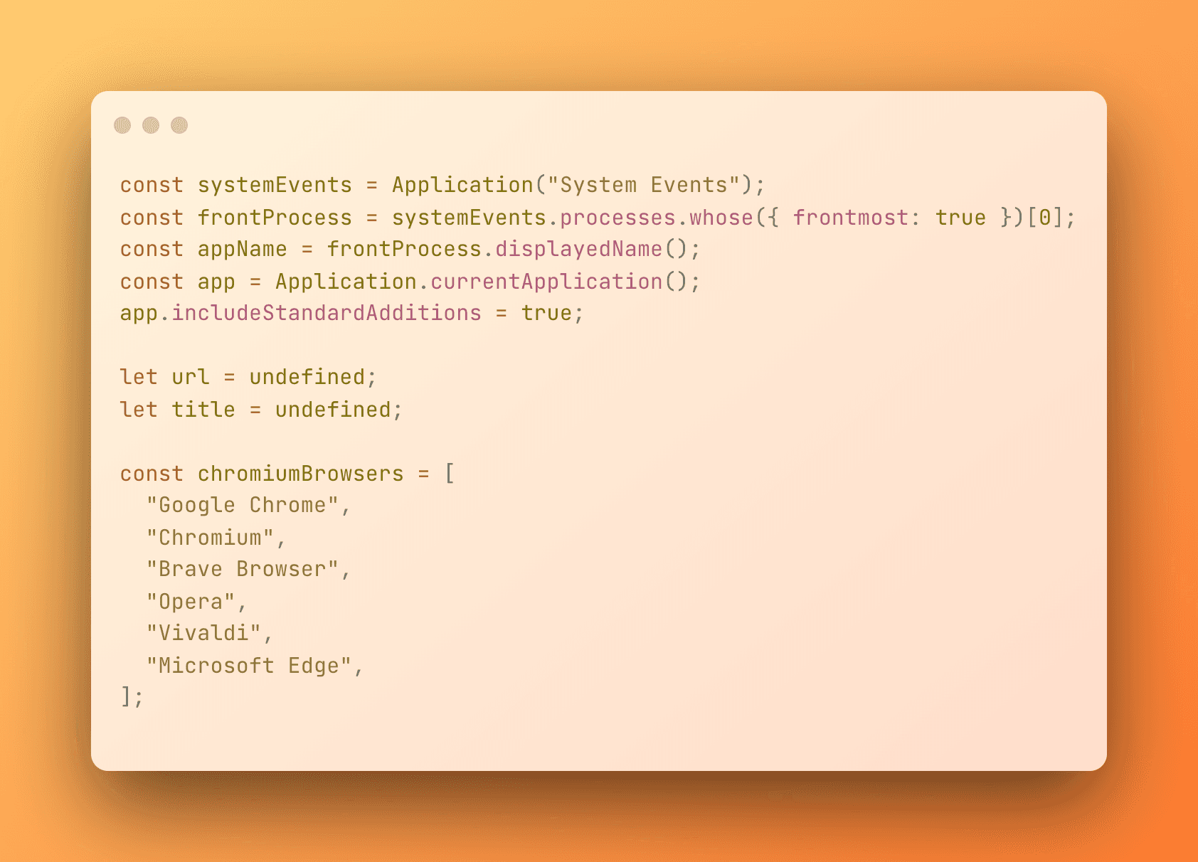Copy Markdown Title and URL JXA script